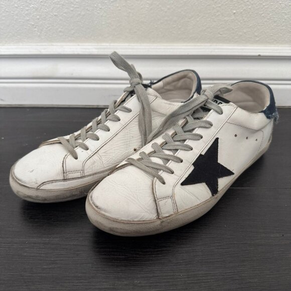 Golden Goose GGDB Superstar Sneakers White / Navy Athletic Sneakers - Picture 1 of 13
